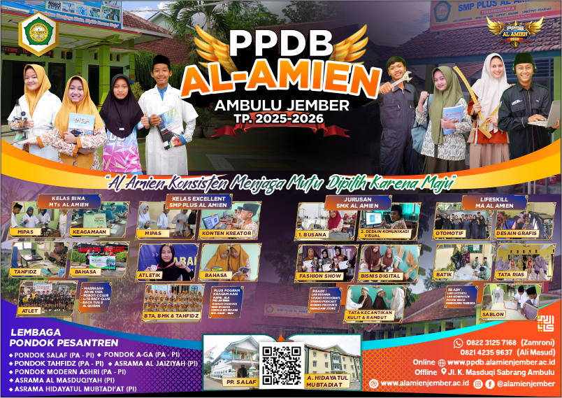 SPMB AL AMIEN 2025 TELAH DI BUKA SAMPAI DENGAN JULI 2025